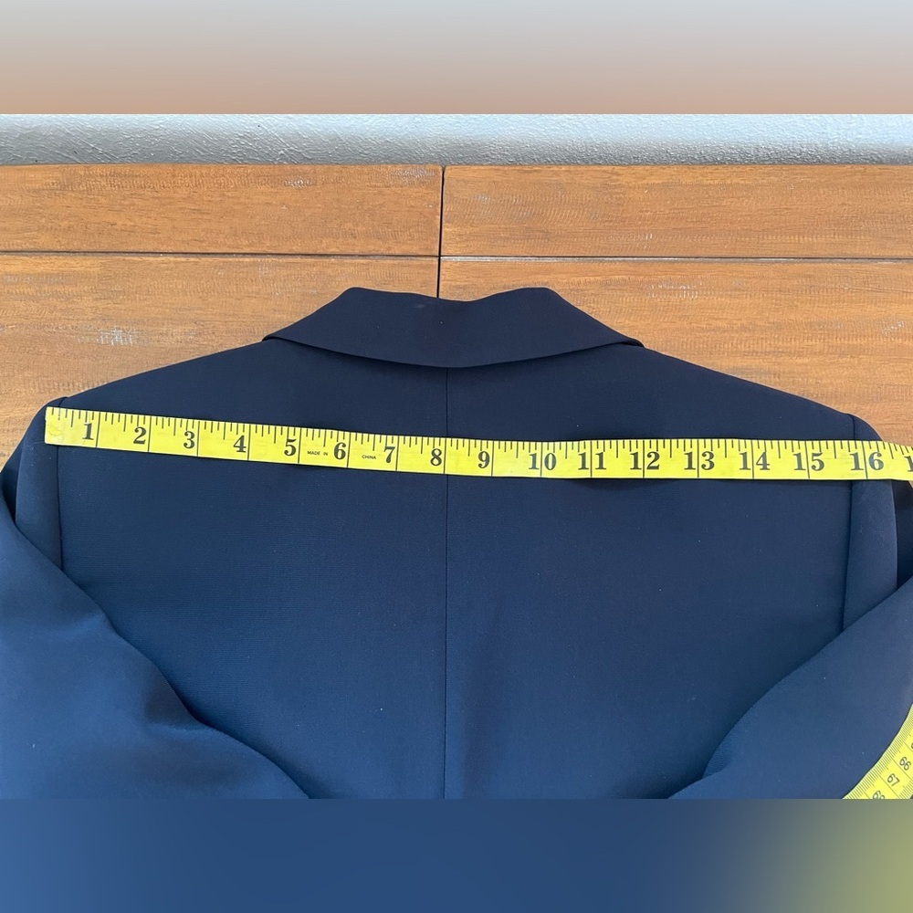 Basler Navy Blue Classic Blazer Single Breasted Two Button Jacket Office - Picture 12 of 12